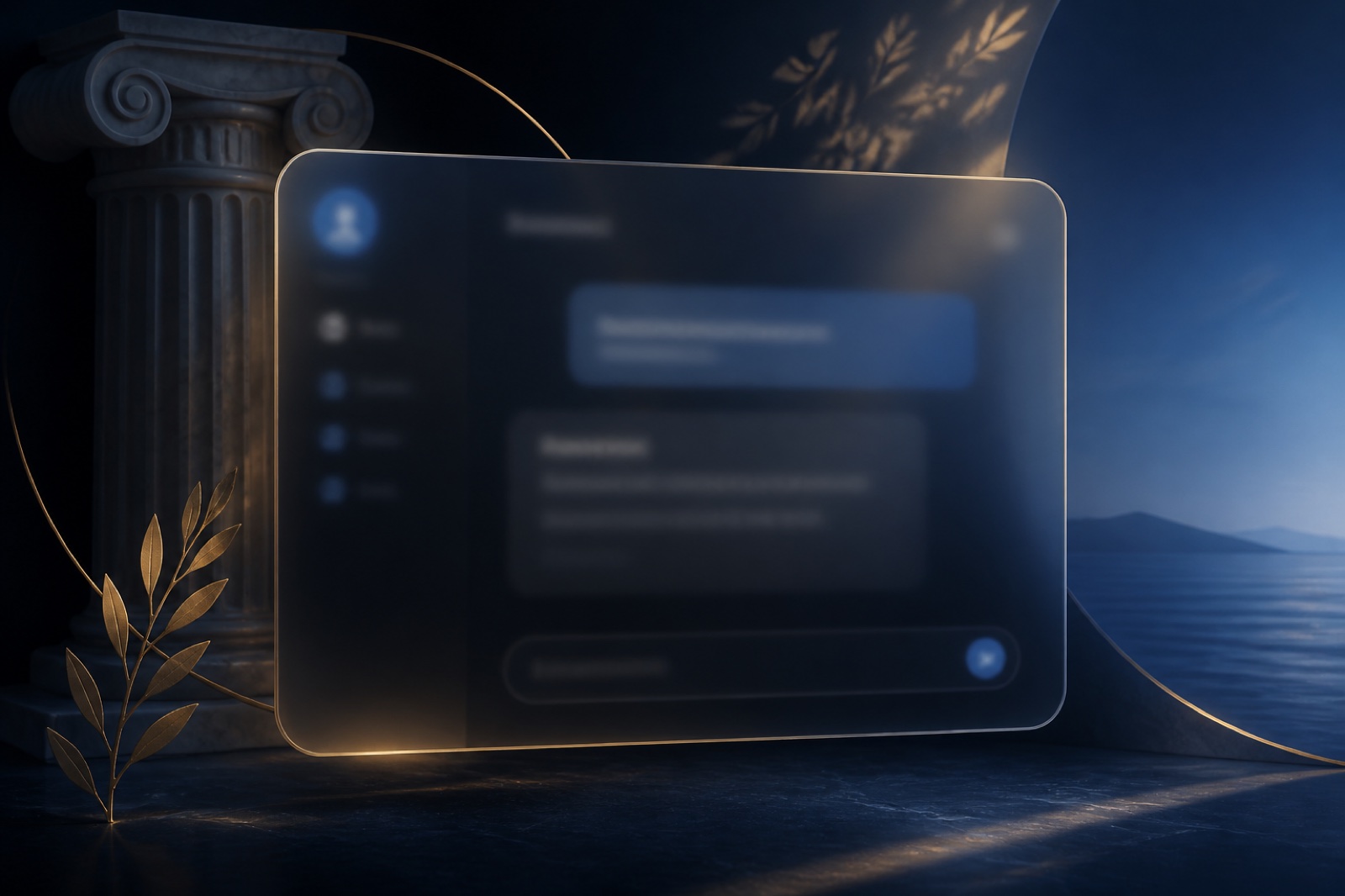 AI search interface concept